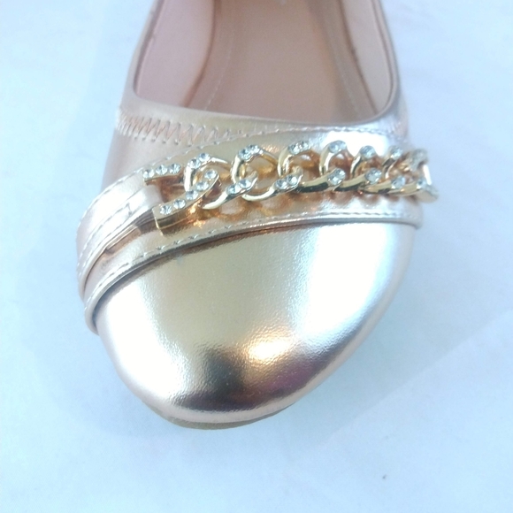 Forever Gold Rhinestone Flats - Picture 2 of 10